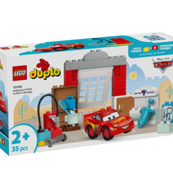 Конструктор LEGO DUPLO Disney та Pixar Тачки Візит МакКвіна в гараж Дока (10456)