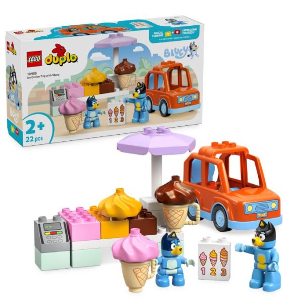 Конструктор LEGO DUPLO Bluey Подорож із морозивом із Блуї (10458)