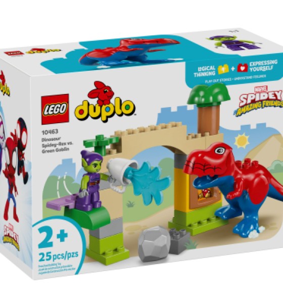 Конструктор LEGO DUPLO Marvel Динозавр Spidey-Rex проти Зеленого Гобліна (10463)
