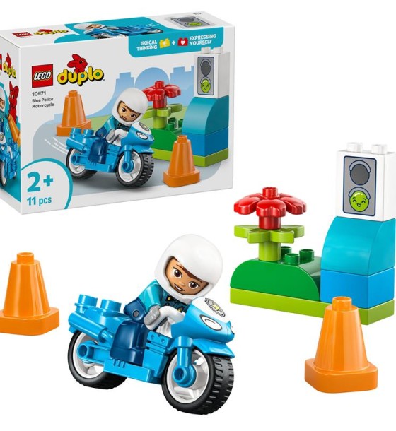 Конструктор LEGO DUPLO Town Синій поліцейський мотоцикл (10471)