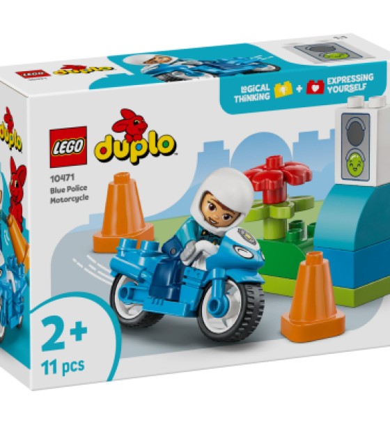 Конструктор LEGO DUPLO Town Синій поліцейський мотоцикл (10471)