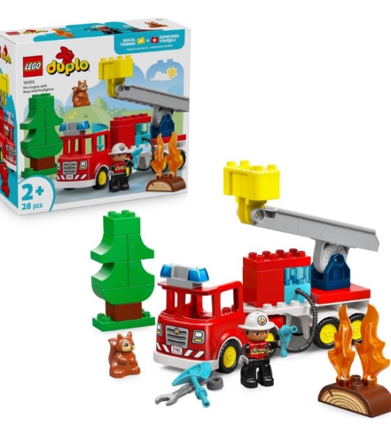 Конструктор LEGO DUPLO Town Пожежна машина зі шлангом і пожежником (10473)