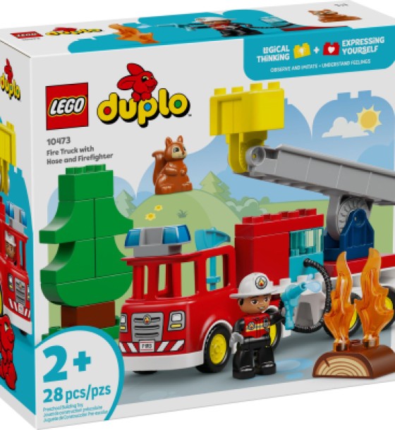 Конструктор LEGO DUPLO Town Пожежна машина зі шлангом і пожежником (10473)