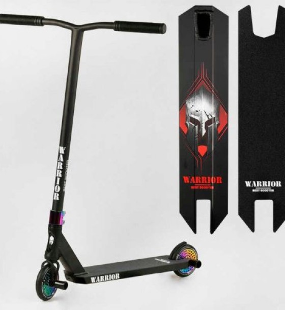 Самокат трюковий "Best Scooter" Warrior, HIC-система, ПЕГИ, алюмінієвий диск та дека, колеса PU, d=120 мм, ширина керма 58 см