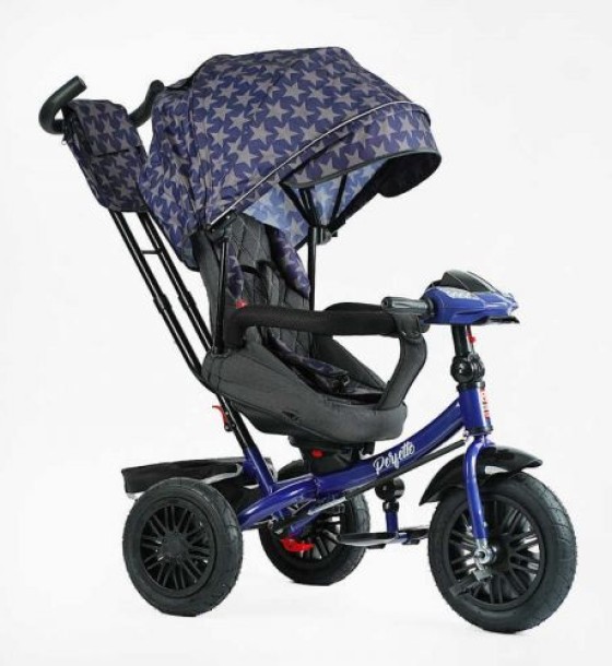 Велосипед 3-х колісний "BestTrike Perfetto" (поворотне сидіння, колеса гумові надувні, кошик, фара музична, USB, Bluetooth)