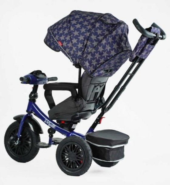 Велосипед 3-х колісний "BestTrike Perfetto" (поворотне сидіння, колеса гумові надувні, кошик, фара музична, USB, Bluetooth)