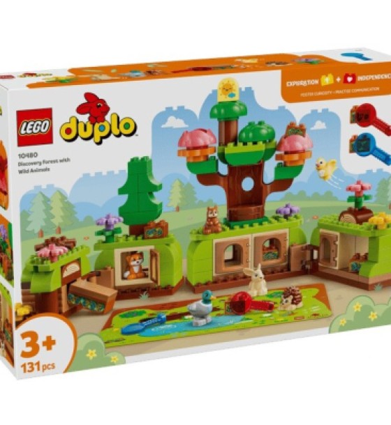 Конструктор LEGO DUPLO Ліс відкриттів із дикими тваринами (10480)
