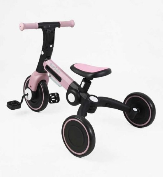 Велосипед 3-х колісний BS-11402 Best Trike колеса EVA переднє 8’’, заднє 6’’, нейлонова рама, трансформується у велобіг,підсвічування, в коробці