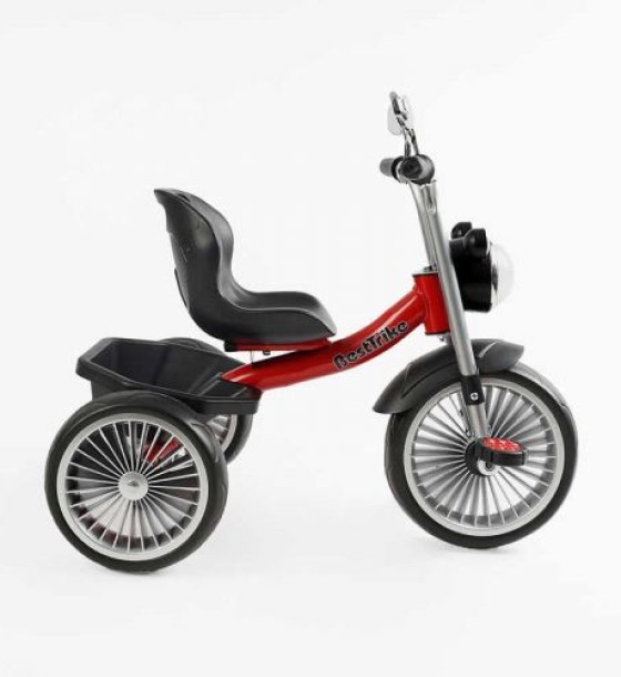 Велосипед 3-х колісний BS-69116 Best Trike колеса EVA переднє 10’’, заднє 8’’, сталева рама, УКР. ОЗВУЧУВАННЯ, кошик, в коробці