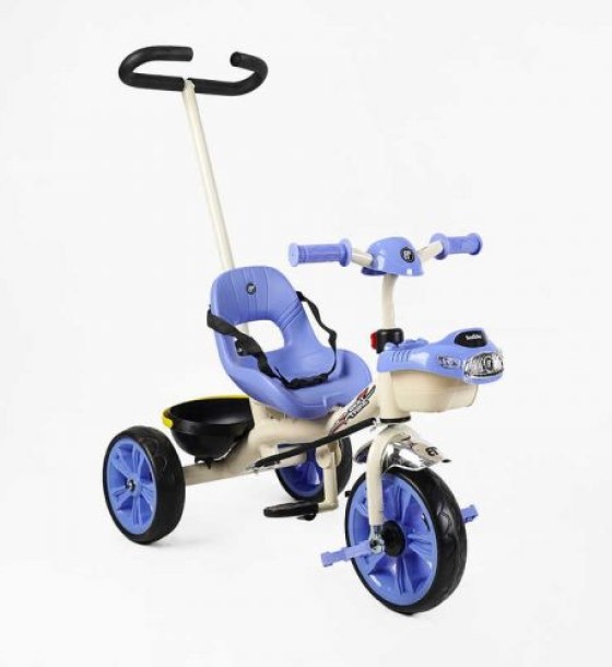 Велосипед 3-х колісний BS-70362 Best Trike колеса EVA переднє 10’’, заднє 8’’, сталева рама, УКР. ОЗВУЧУВАННЯ, батьківська ручка, в коробці