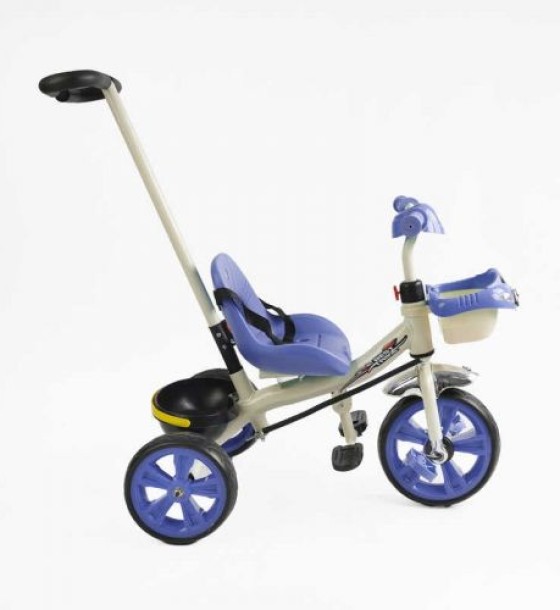 Велосипед 3-х колісний BS-70362 Best Trike колеса EVA переднє 10’’, заднє 8’’, сталева рама, УКР. ОЗВУЧУВАННЯ, батьківська ручка, в коробці