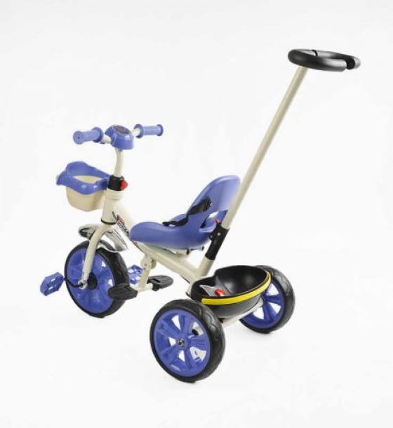 Велосипед 3-х колісний BS-70362 Best Trike колеса EVA переднє 10’’, заднє 8’’, сталева рама, УКР. ОЗВУЧУВАННЯ, батьківська ручка, в коробці