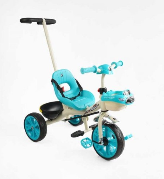 Велосипед 3-х колісний BS-70815 Best Trike колеса EVA переднє 10’’, заднє 8’’, сталева рама, УКР. ОЗВУЧУВАННЯ, батьківська ручка, в коробці