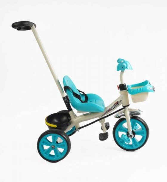 Велосипед 3-х колісний BS-70815 Best Trike колеса EVA переднє 10’’, заднє 8’’, сталева рама, УКР. ОЗВУЧУВАННЯ, батьківська ручка, в коробці