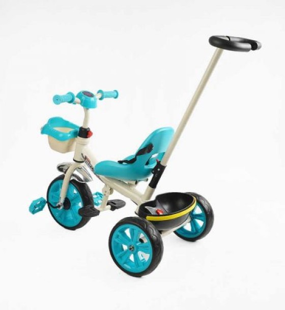 Велосипед 3-х колісний BS-70815 Best Trike колеса EVA переднє 10’’, заднє 8’’, сталева рама, УКР. ОЗВУЧУВАННЯ, батьківська ручка, в коробці