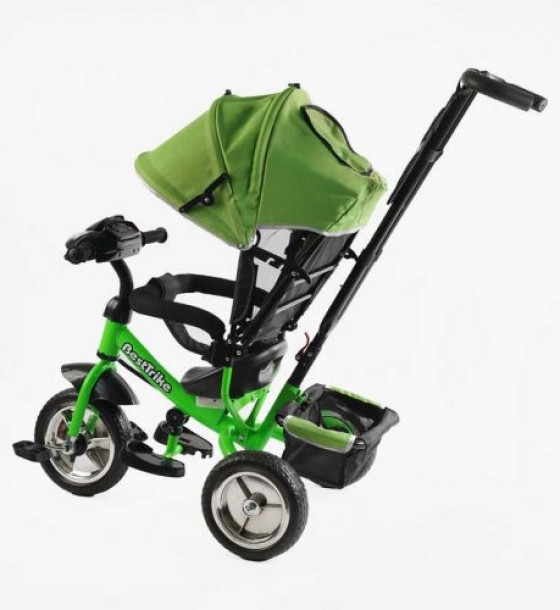 Велосипед 3-х колісний Best Trike (1) КОЛЕСО ПІНА, d=25см переднє, d=20см задні, фара музична, USB, Bluetooth, в коробці