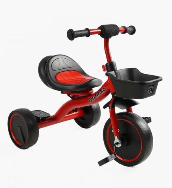 Велосипед 3-х колісний BS-44105 Best Trike (1) колеса EVA переднє 10’’, заднє 8’’, сталева рама, УКР.ОЗВУЧУВАННЯ, світло, кошик, в коробці