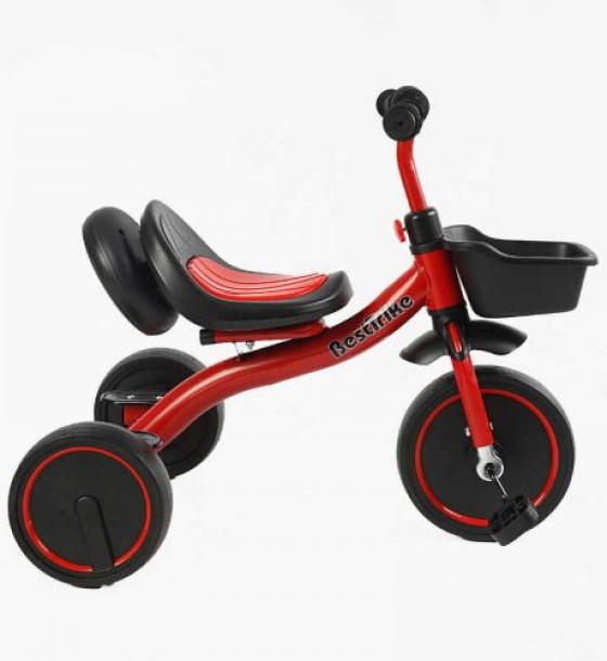 Велосипед 3-х колісний BS-44105 Best Trike (1) колеса EVA переднє 10’’, заднє 8’’, сталева рама, УКР.ОЗВУЧУВАННЯ, світло, кошик, в коробці