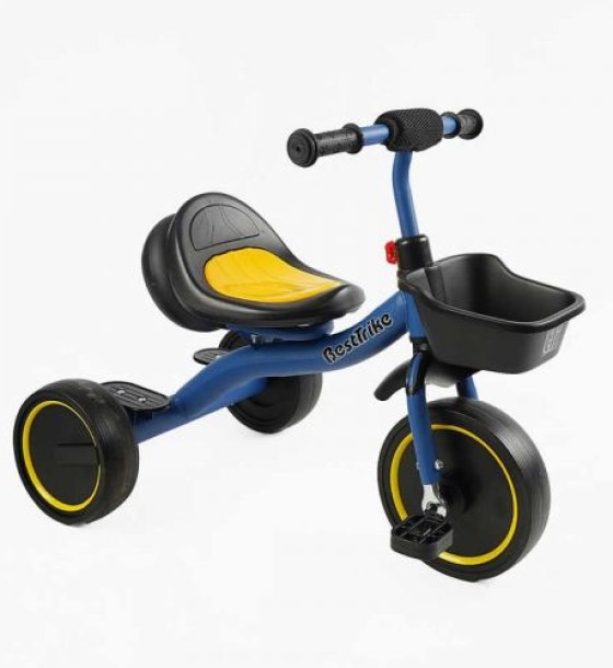 Велосипед 3-х колісний BS-45602 Best Trike (1) колеса EVA переднє 10’’, заднє 8’’, сталева рама, УКР.ОЗВУЧУВАННЯ, світло, кошик, в коробці