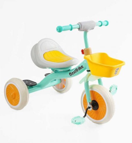 Велосипед 3-х колісний BS-49151 Best Trike (1) колеса EVA переднє 10’’, заднє 8’’, сталева рама, УКР.ОЗВУЧУВАННЯ, світло, кошик, в коробці