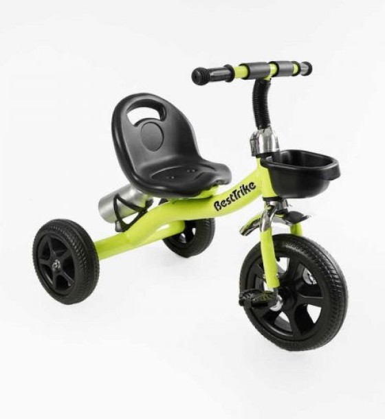 Велосипед 3-х колісний "Best Trike" (сталева рама, колеса EVA, переднє d=10’’, заднє d=8’’, кошик, пляшечка, в коробці)