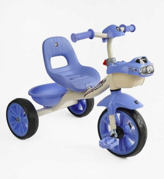 Велосипед 3-х колісний BS-60811 Best Trike (1) колеса EVA переднє 10’’, заднє 8’’, сталева рама, УКР. ОЗВУЧУВАННЯ, кошик, в коробці