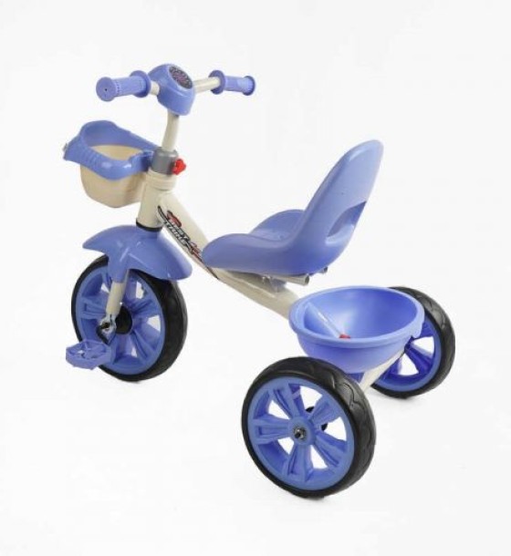 Велосипед 3-х колісний BS-60811 Best Trike (1) колеса EVA переднє 10’’, заднє 8’’, сталева рама, УКР. ОЗВУЧУВАННЯ, кошик, в коробці