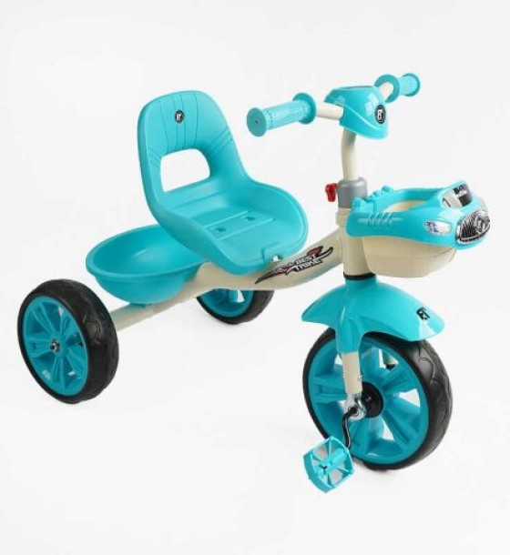 Велосипед 3-х колісний BS-60985 Best Trike (1) колеса EVA переднє 10’’, заднє 8’’, сталева рама, УКР. ОЗВУЧУВАННЯ, кошик, в коробці