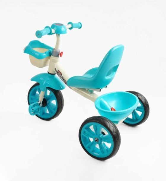 Велосипед 3-х колісний BS-60985 Best Trike (1) колеса EVA переднє 10’’, заднє 8’’, сталева рама, УКР. ОЗВУЧУВАННЯ, кошик, в коробці