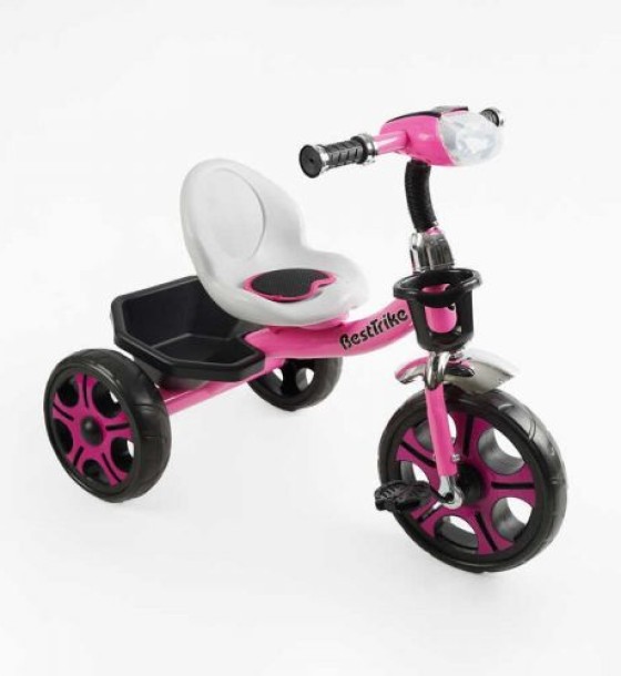 Велосипед 3-х колісний BS-22603 Best Trike (1) колеса EVA переднє 12’’, заднє 10’’, сталева рама, фара з музикою та світлом, кошик, в коробці