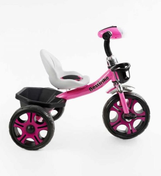 Велосипед 3-х колісний BS-22603 Best Trike (1) колеса EVA переднє 12’’, заднє 10’’, сталева рама, фара з музикою та світлом, кошик, в коробці