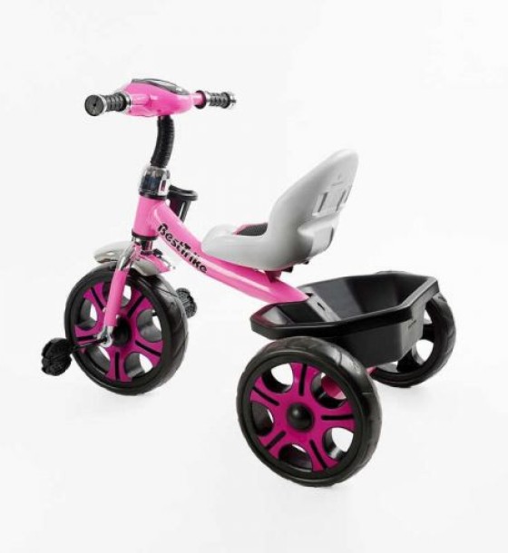 Велосипед 3-х колісний BS-22603 Best Trike (1) колеса EVA переднє 12’’, заднє 10’’, сталева рама, фара з музикою та світлом, кошик, в коробці