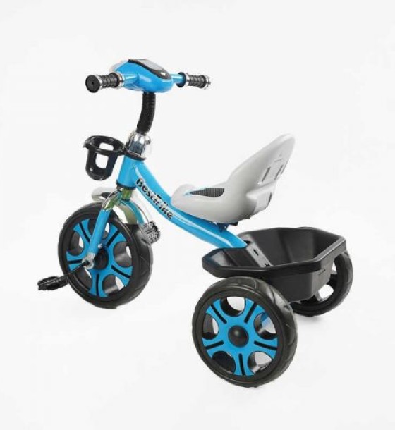 Велосипед 3-х колісний BS-24513 Best Trike (1) колеса EVA переднє 12’’, заднє 10’’, сталева рама, фара з музикою та світлом, кошик, в коробці