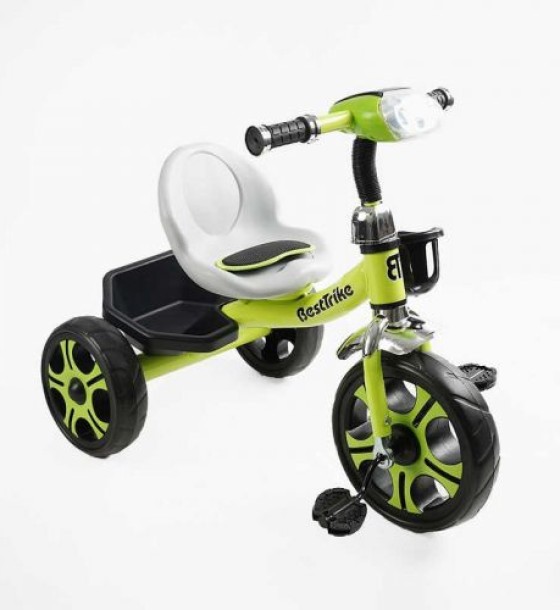 Велосипед 3-х колісний BS-25084 Best Trike (1) колеса EVA переднє 12’’, заднє 10’’, сталева рама, фара з музикою та світлом, кошик, в коробці