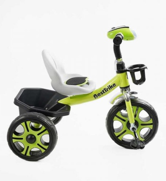 Велосипед 3-х колісний BS-25084 Best Trike (1) колеса EVA переднє 12’’, заднє 10’’, сталева рама, фара з музикою та світлом, кошик, в коробці