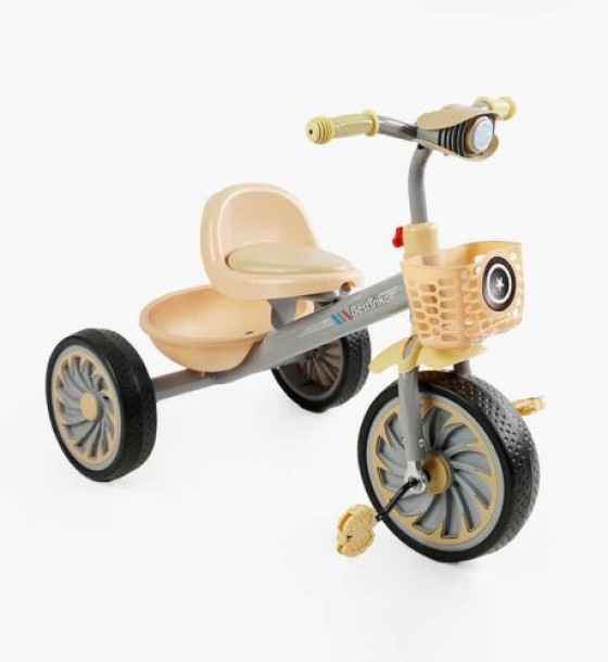 Велосипед 3-х колісний BS-35761 Best Trike (1) колеса EVA переднє 12’’, заднє 10’’, сталева рама, УКР. ОЗВУЧУВАННЯ, світло, 2 кошики, в коробці