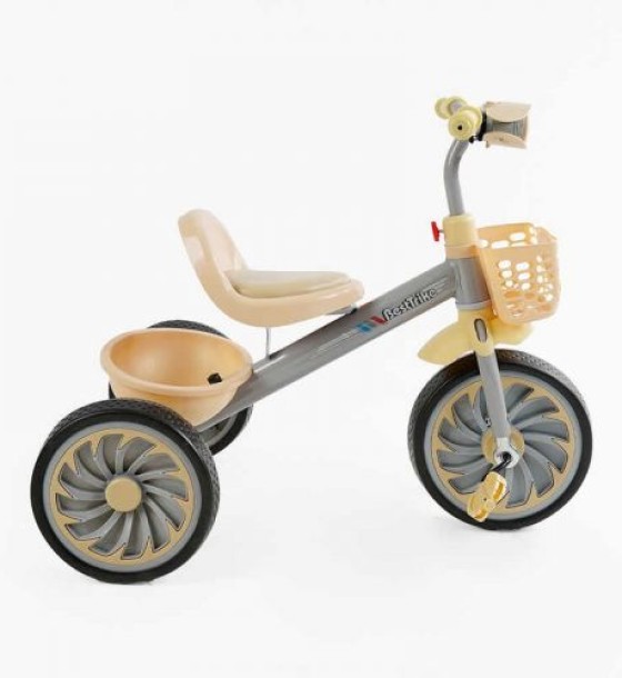 Велосипед 3-х колісний BS-35761 Best Trike (1) колеса EVA переднє 12’’, заднє 10’’, сталева рама, УКР. ОЗВУЧУВАННЯ, світло, 2 кошики, в коробці