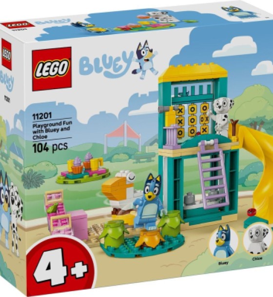 Конструктор LEGO Bluey Веселощі з Блуї та Хлоєю на ігровому майданчику (11201)
