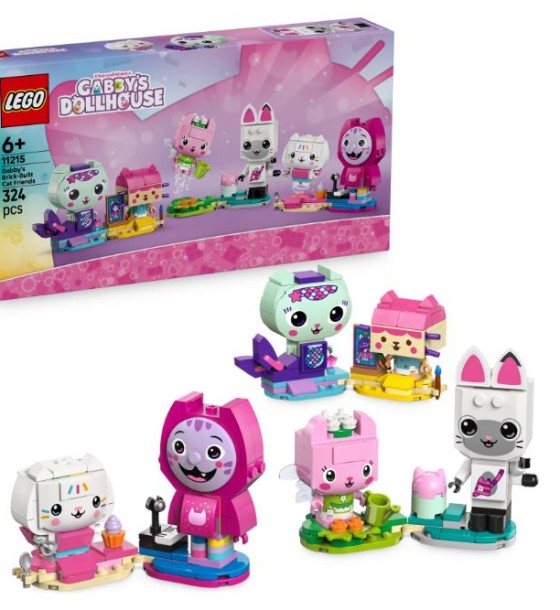 Конструктор LEGO Gabby's Dollhouse Друзі-коти Ґаббі з кубиків (11215)