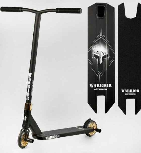 Самокат трюковий "Best Scooter" Warrior, HIC-система, ПЕГИ, алюмінієвий диск та дека, колеса PU, d=120 мм, ширина керма 58 см