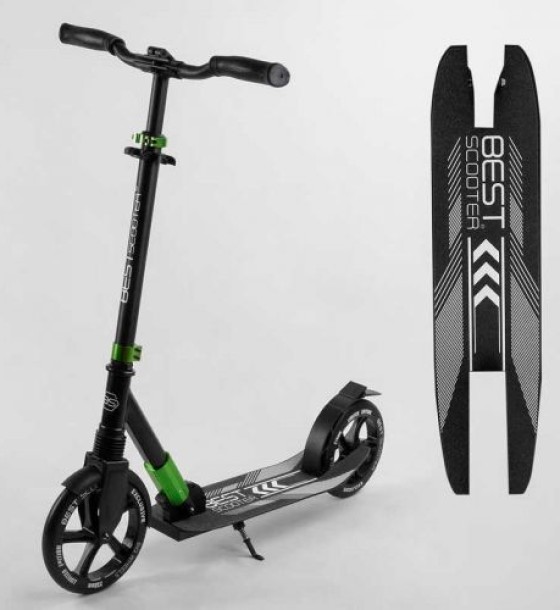 Самокат алюмінієвий Best Scooter (колеса PU, d переднього колеса - 230мм, d заднього колеса - 215 мм, 1 амортизатор передній)