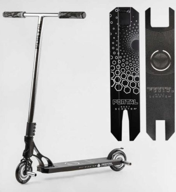 Самокат трюковий "Best Scooter. Portal" (HIC-система, ПЕГИ, алюмінієвий диск та дека, колеса PU, d=120 мм, ширина керма 58 см)