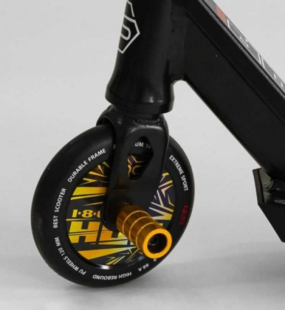 Самокат трюковий "Best Scooter. HOP" (HIC-система, ПЕГИ, алюмінієвий диск та дека, колеса PU, d=120 мм, ширина керма 58 см)
