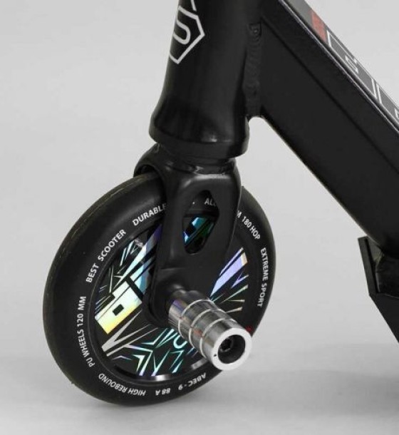 Самокат трюковий "Best Scooter. HOP" (HIC-система, ПЕГИ, алюмінієвий диск та дека, колеса PU, d=120 мм, ширина керма 58 см)