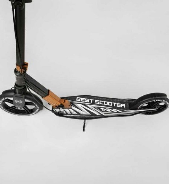 Самокат алюмінієвий "Best Scooter" (колеса PU, ФАРА, затискач керма, d передніх коліс - 230 мм, d задніх коліс 200мм, 1 амортизатор передній)