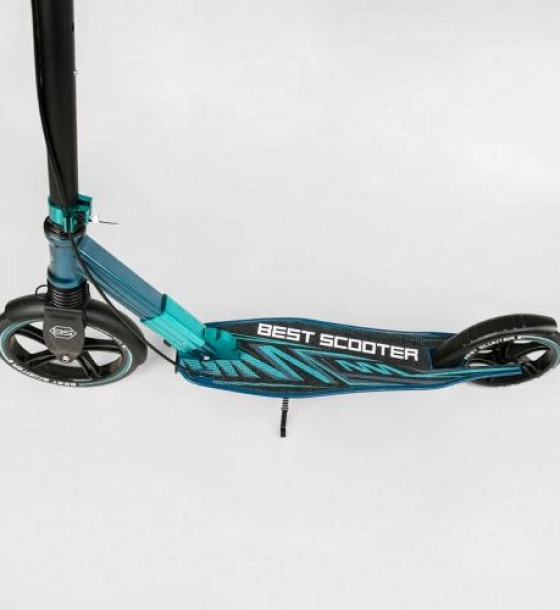 Самокат алюмінієвий "Best Scooter" (колеса PU, ФАРА, затискач керма, d передніх коліс - 230мм, d задніх коліс 200мм, 1 амортизатор передній)