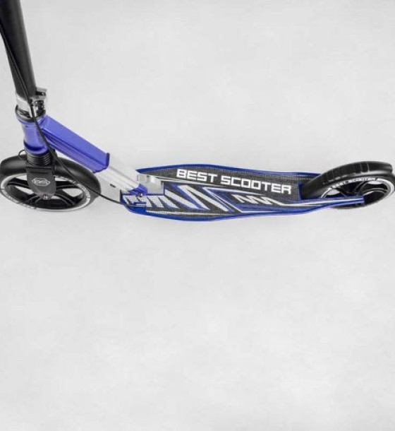Самокат алюмінієвий "Best Scooter" (колеса PU, ФАРА, затискач керма, d передніх коліс - 230мм, d задніх коліс 200мм, 1 амортизатор передній)