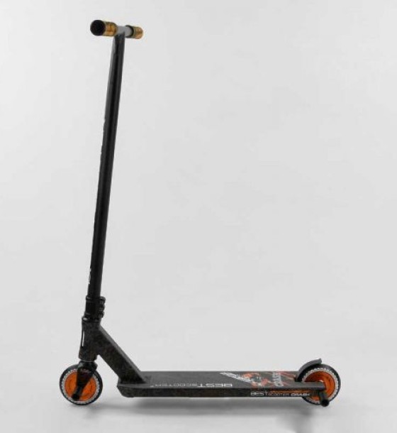 Самокат трюковий "Best Scooter. CRASH" (HIC-система, ПЕГИ, алюмінієвий диск і дека, колеса 110 мм PU, ширина керма - 57 см, в коробці)