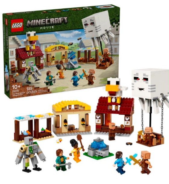 Конструктор LEGO Minecraft Напад на село з повітряною кулею Ґаст (21273)