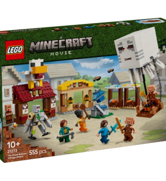 Конструктор LEGO Minecraft Напад на село з повітряною кулею Ґаст (21273)